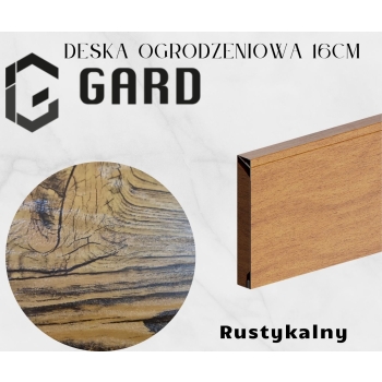 Deska ogrodzeniowa Modern o szerokości 16cm i długości do 300cm kolor Rustykalny firmy GARD
